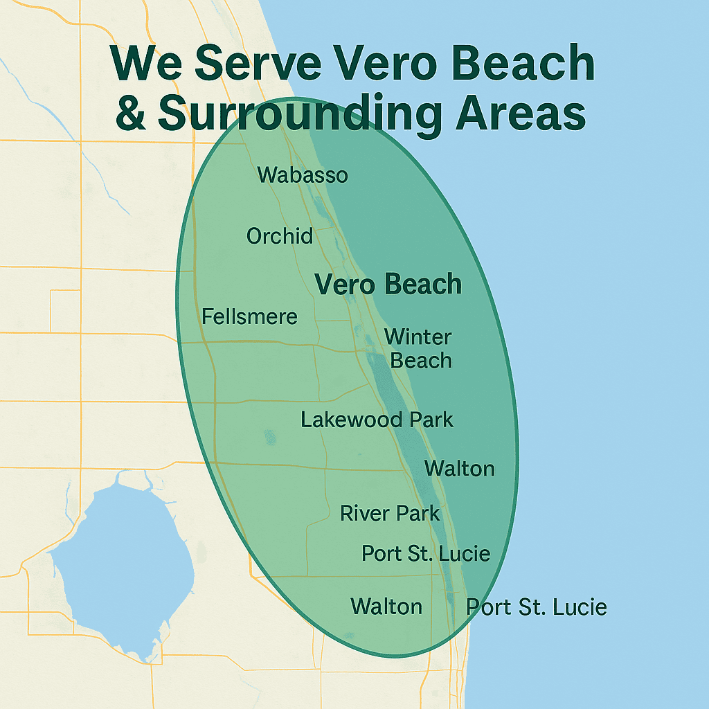 Treasure Coast Tree and Land Services Service Area Map